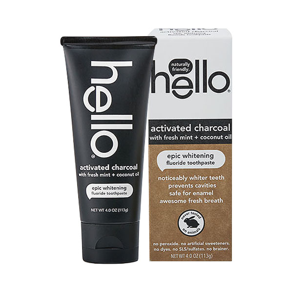 hello Activated Charcoal Epic Whitening Fluoride Toothpaste - 4oz